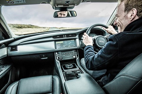 Feelgood factor: the Jaguar XF interior isn't quite as smart as rivals, but still raises a McNamara smile