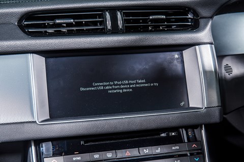 Jaguar infotainment and touchscreen: not the best