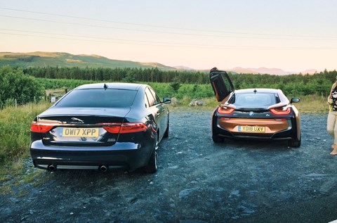 BMW XF Sportbrake estate vs XF saloon. And a BMW i8