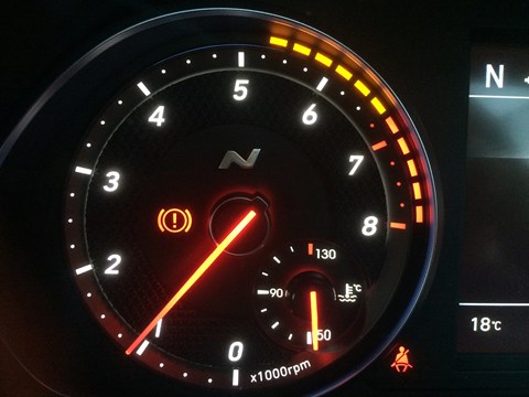 Graduated rev counter with LEDs moving the redline? Sounds like a classic BMW tacho...