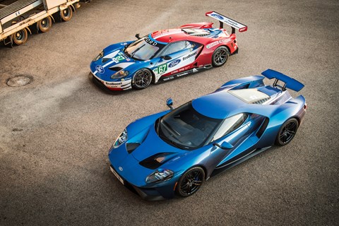 Ford GT road v race overhead