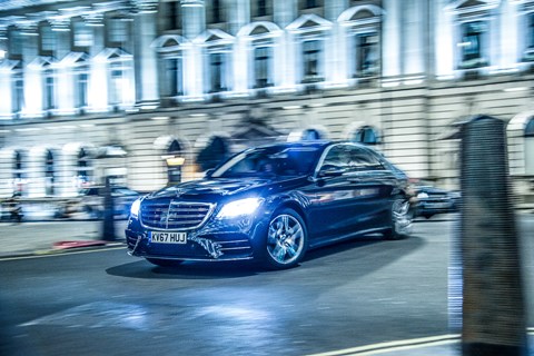 Mercedes S350d cornering