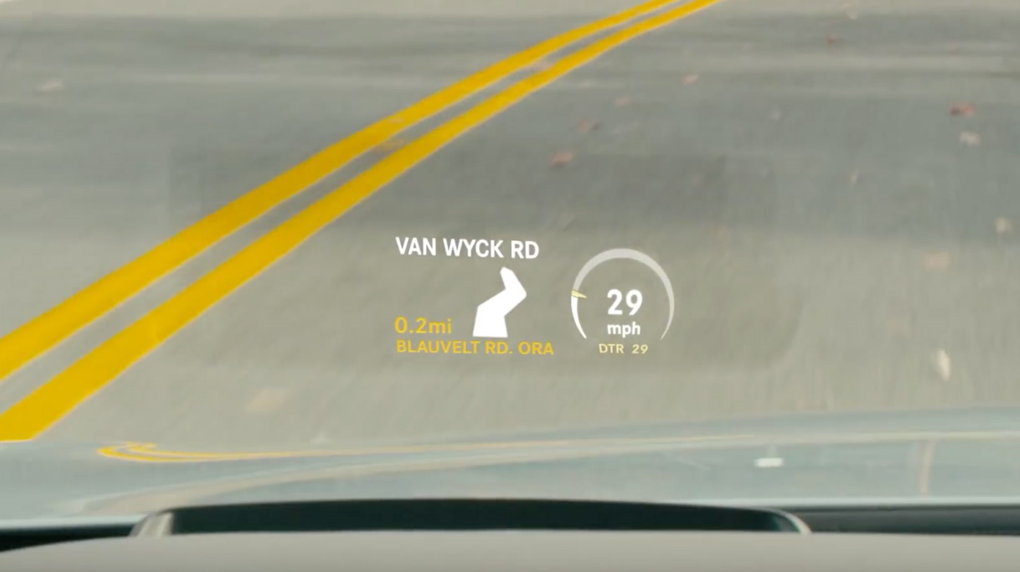 Heads-up display to stay focused on the road