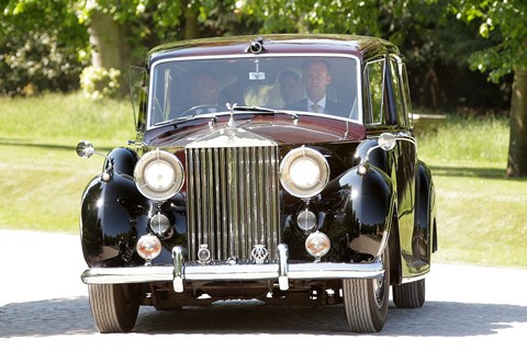 Meghan Markle is seen leaving Cliveden House Estate in a Rolls-Royce Phantom IV ahead of her wedding to Prince Harry at Windsor Castle on May 19, 2018 in Windsor, England. (Photo by Ricky Vigil/Getty Images)