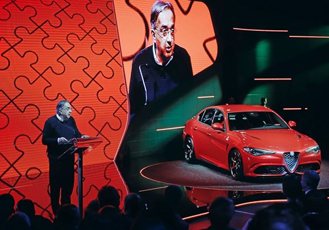 Sergio Marchionne at the launch of the Alfa Romeo Giulia