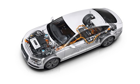 Audi hydrogen fuel-cell test car