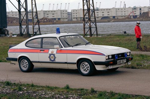 Ford Capri police car: the 2.8 V6!