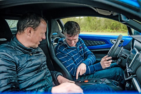 Alpine A110 interior Mark and James