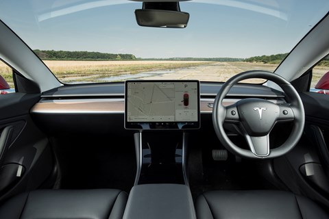 Tesla Model 3 interior: a simple, unadorned cabin - it's very pared-back