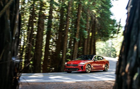 Kia Stinger on some of the great Hollywood car chase roads