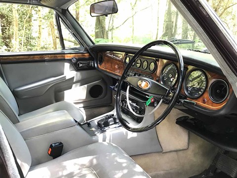 Inside the Queen Mother's Jaguar XJ12 interior: a bit special