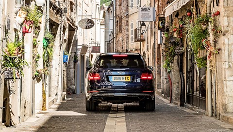 Big Bentley a tight squeeze in narrow French streets