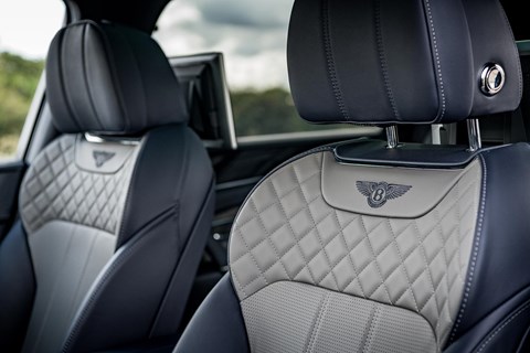 Quilted leather seats in our Bentley Bentayga V8
