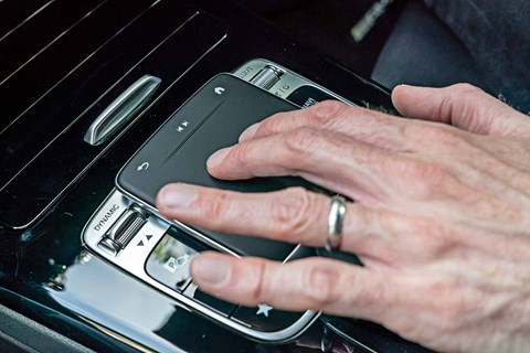 Central touchpad on Mercedes-Benz MBUX in the new 2018 A-Class range