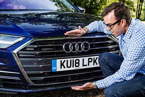 Tim Pollard and the MASSIVE grille on his Audi A8 limousine