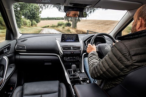 Steve Moody in the Mitsubishi Eclipse Cross interior