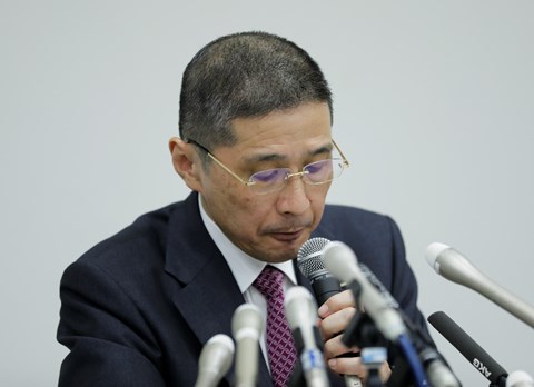 Hiroto Saikawa, Nissan president and CEO, spoke at a news conference in Yokohama, Japan