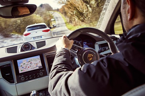 Porsche Macan interior: chasing down the runaway Alfa Romeo Stelvio QF