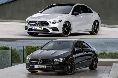CLA vs A-Class saloon front