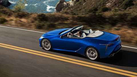 The new 2020 Lexus LC Convertible, unveiled at the Los Angeles motor show