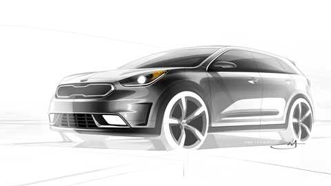 First design sketch of 2016 Kia Niro