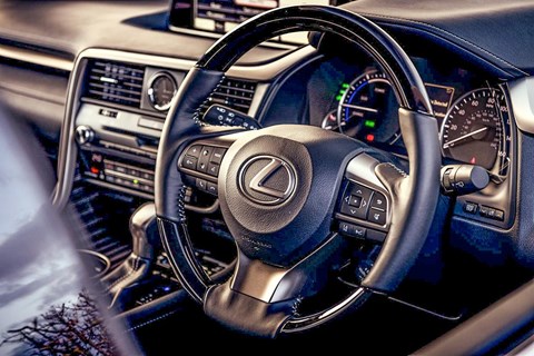 Lexus RX L wooden steering wheel