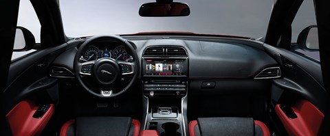 Cabin of new 2016 model year Jaguar XE