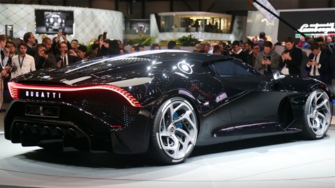 Bugatti Voiture Noire at the 2019 Geneva motor show - rear view