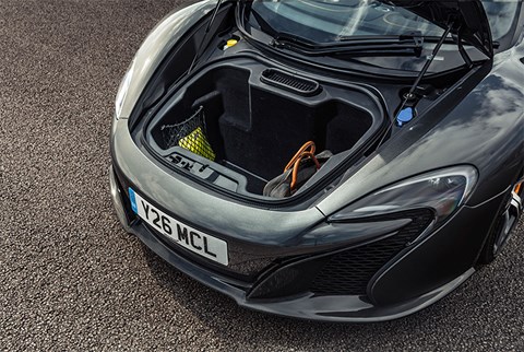 The McLaren 650S Spider front boot