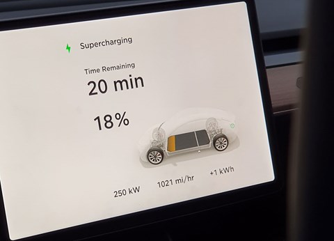 Tesla Supercharger V3 - piling in more than 1000 miles of range per hour!