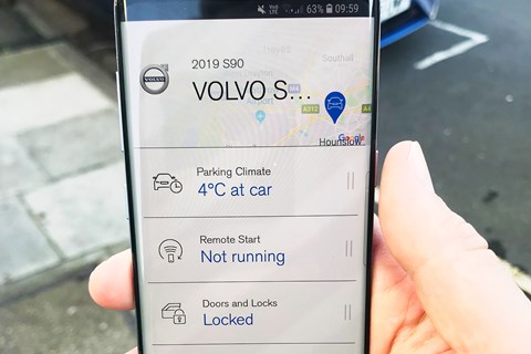 Volvo On Call app in our S90 