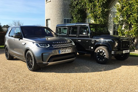 Our Land Rover Discovery at Goodwood, meeting the Duke of Richmond's Defender