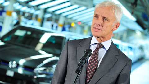 VW axe-wielder-in-chief: chairman Matthias Mueller