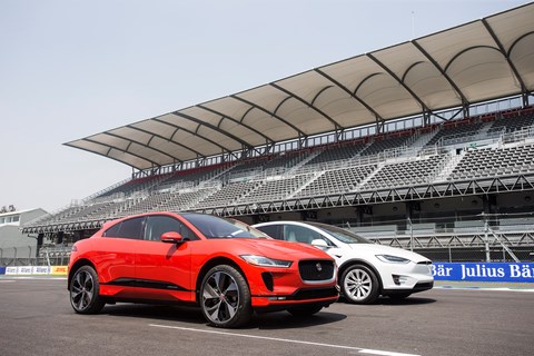 Jaguar i-Pace and Tesla Model X