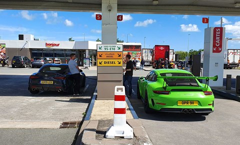 Driving a Toyota Supra and a Porsche 911 GT3 RS down to Le Mans 2019. Way to travel!