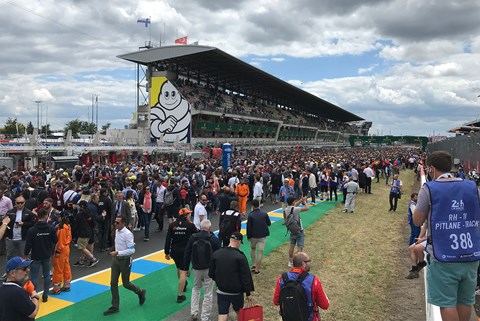 The Le Mans 24 Hours grid walk is a scrum