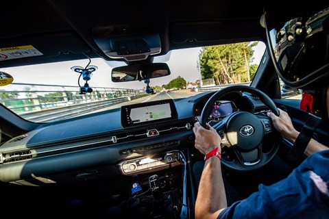 Supra hot lap in-car