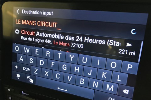 Porsche Le Mans sat nav