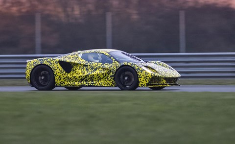 Lotus Evija at Hethel circuit in Norfolk