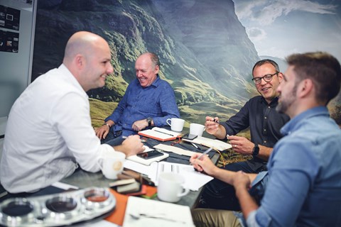 Callum design founding partners (l to r): Adam Donfrancesco, Ian Callum, Tom Bird, David Fairbairn