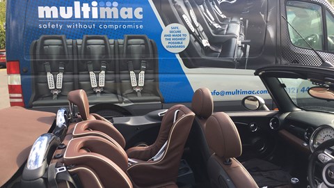 The Multimac will fit a Mini – and match its upholstery