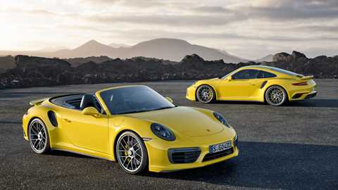 Porsche 911 Turbo and Turbo S coupe and cabrio are updated for 2016