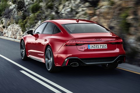 Audi RS7 Sportback - rear view, driving on road