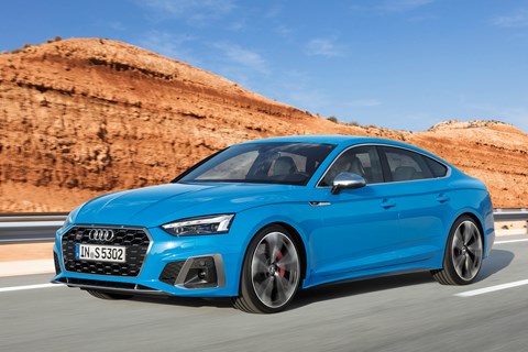 2019 Audi A5 facelift, S5 Sportback, blue, front dynamic