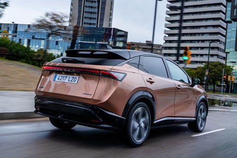 Nissan Ariya rear three quarter