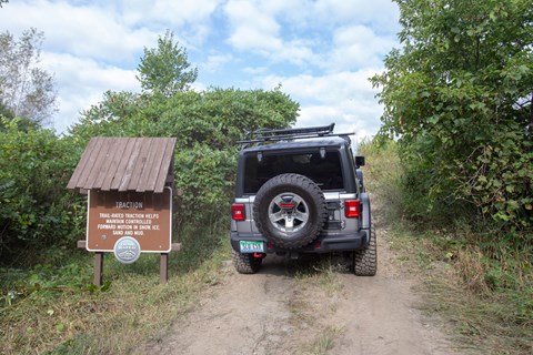 Inside Jeep trail wrangler