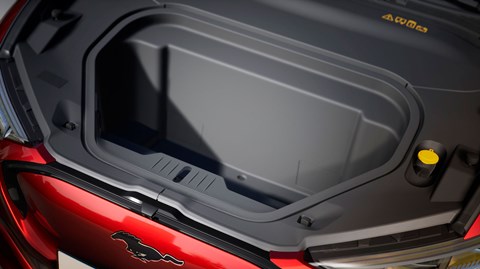 Waterproof front trunk - or frunk - on the new Ford Mustang Mach-E