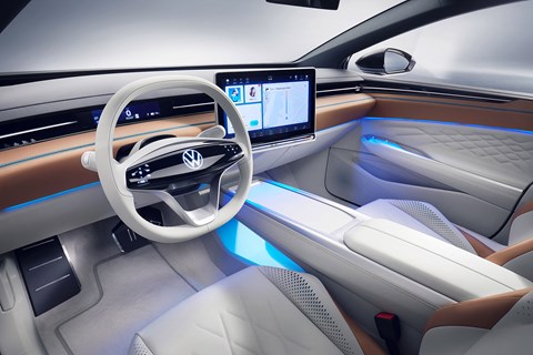 Interior of VW ID Space Vizzion electric estate car