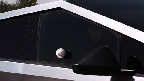 Tesla Cybertruck: tough glazing claimed to withstand 70mph baseball