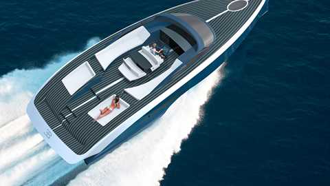 The new Bugatti Palmer Johnson Niniette motor yacht, topless bather not included
